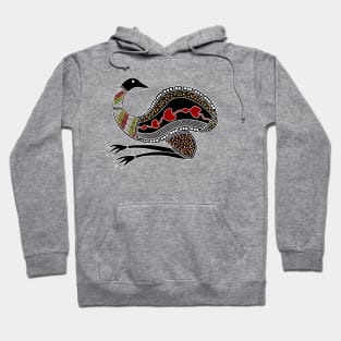 Aboriginal Art - Emu Red Hoodie